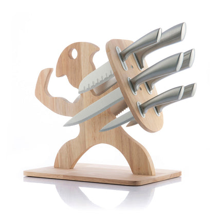 Messerset mit Holzsockel Spartan InnovaGoods 7-teilig