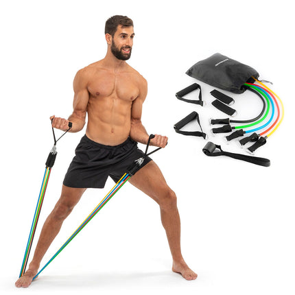 Widerstandsband-Set mit Zubehör und Übungsanleitung Rebainer InnovaGoods 5 Einheiten