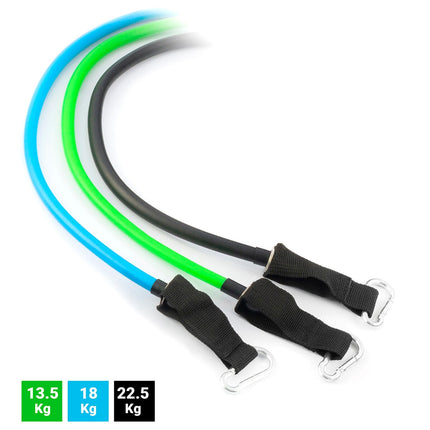 Widerstandsband-Set mit Zubehör und Übungsanleitung Tribainer InnovaGoods (3er-Pack)