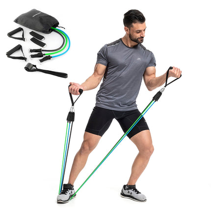 Widerstandsband-Set mit Zubehör und Übungsanleitung Tribainer InnovaGoods (3er-Pack)