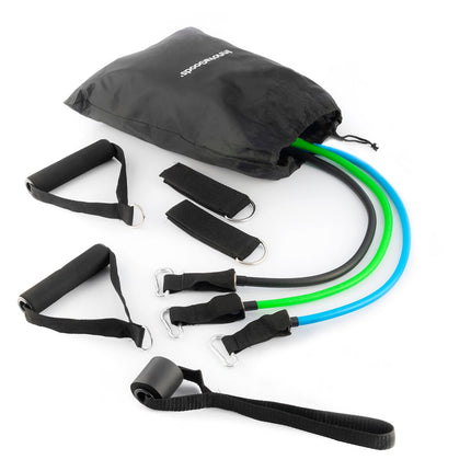 Widerstandsband-Set mit Zubehör und Übungsanleitung Tribainer InnovaGoods (3er-Pack)