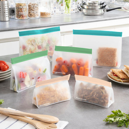 Satz wiederverwendbarer hermetisch versiegelter Beutel Zags InnovaGoods 6 Einheiten