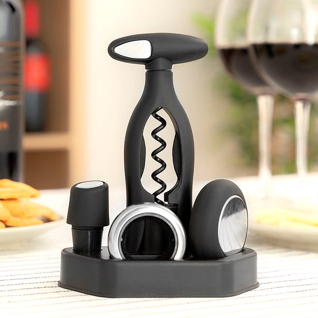 Weinset mit Spiralkorkenzieher und Zubehör Vinstand InnovaGoods 5-teilig