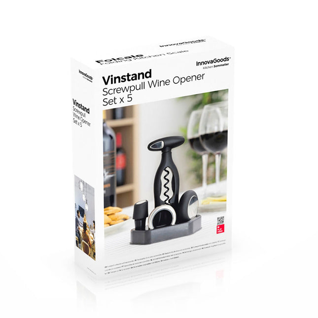 Weinset mit Spiralkorkenzieher und Zubehör Vinstand InnovaGoods 5-teilig