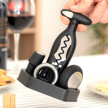 Weinset mit Spiralkorkenzieher und Zubehör Vinstand InnovaGoods 5-teilig