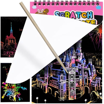 Set of scratch-off sheets + wooden stylus 22449