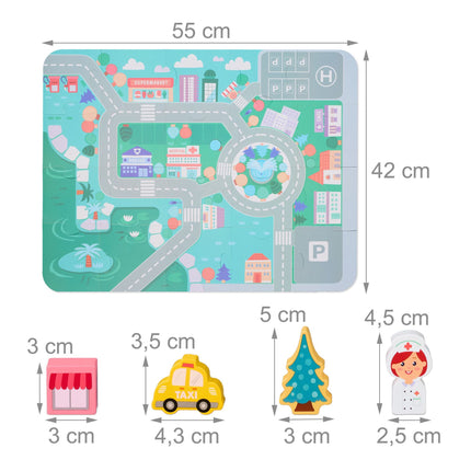 Set of wooden building blocks City