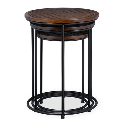 3-teiliger Tisch aus Mangoholz
