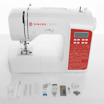 Nähmaschine, 200 Stichprogramme, Rot