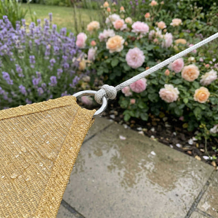 Sonnensegel mit Ösen, atmungsaktives HDPE, Spannseile