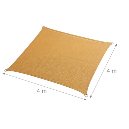 Sonnensegel mit Ösen, atmungsaktives HDPE, Spannseile