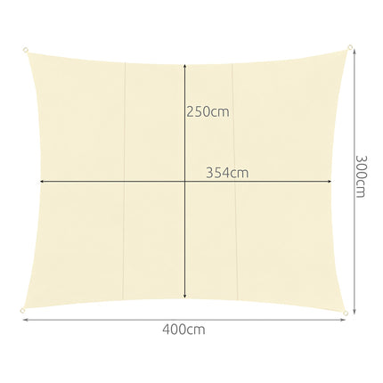 Sonnensegel 4x3m - beige Gardlov 23144 