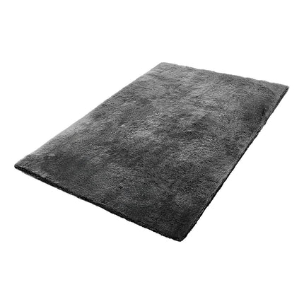 Shag Area Rug 5x8 ft, Plush Non-Slip, Dark Gray