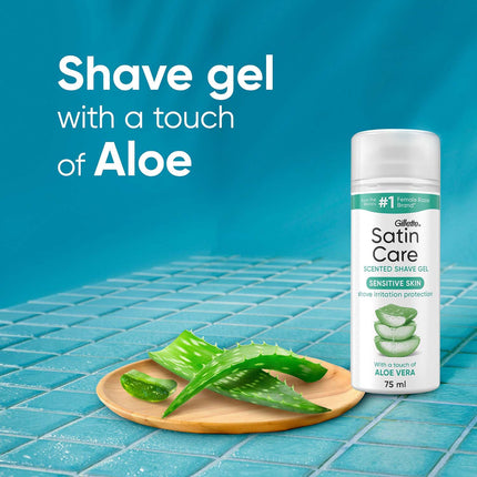 Gel na holení pro ženy, aloe vera, citlivá pleť, 75ml