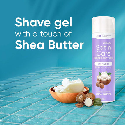 Rasiergel für Damen, Sheabutter, trockene Haut, 200ml