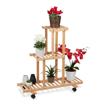 Étagère pour plantes en bambou