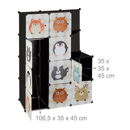 Regal fürs Kinderzimmer mit Tiermotiven
