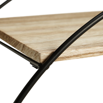 Shelf in wood and metal