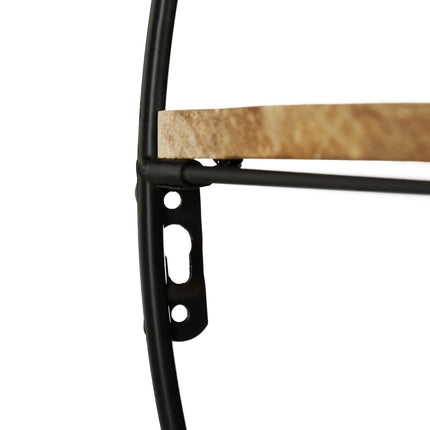 Shelf in wood and metal