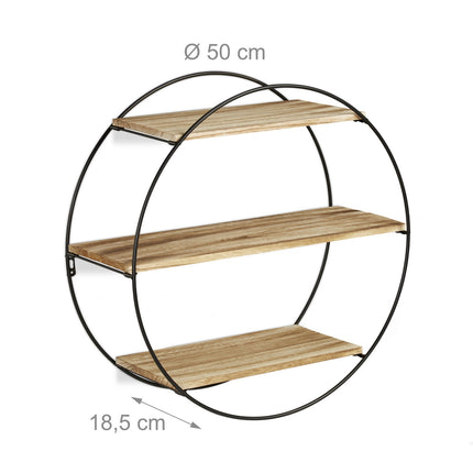 Shelf in wood and metal