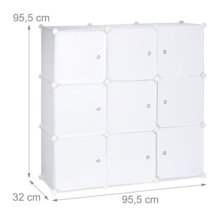 Shelf system with doors