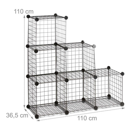 Regalsystem mit Drahtgitter 6 Fächer
