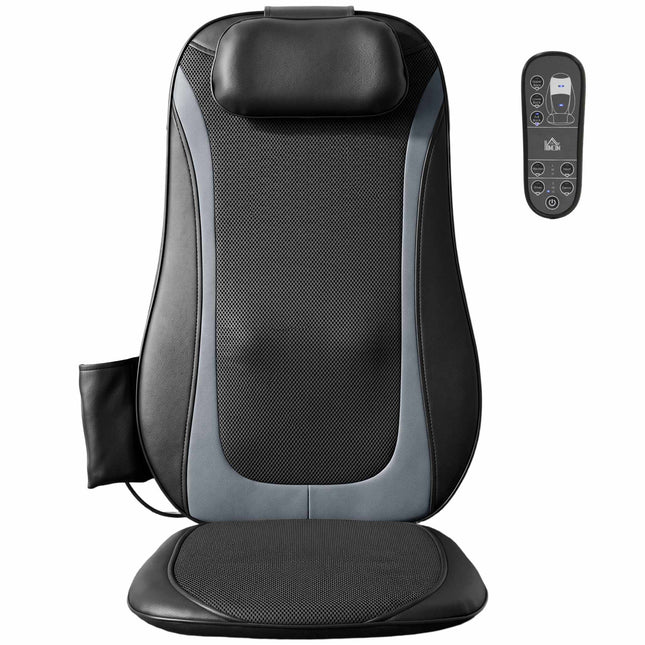 Shiatsu Back Massager With Heat, 3-Level Seat Vibration