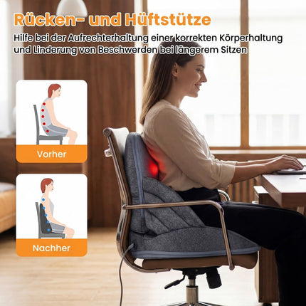 Shiatsu Back Massager with Heat, Foldable Cushion