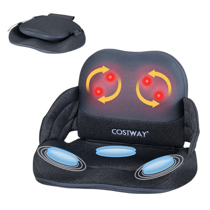 Shiatsu Back Massager with Heat, Foldable Cushion
