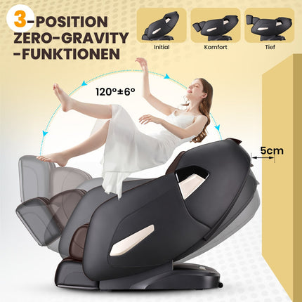 Shiatsu Massage Chair with Heat, Bluetooth, Full Body Relaxation