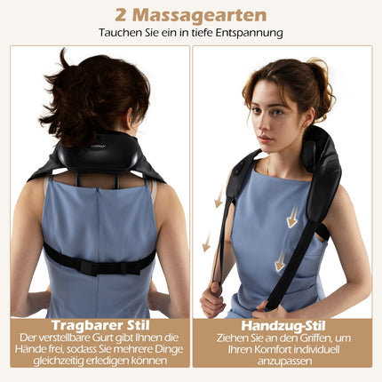 Shiatsu Neck and Shoulder Massager, 4D Kneading, Heat