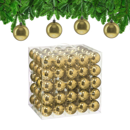 Glänzende Weihnachtsbaumkugeln Set, 100 Stück