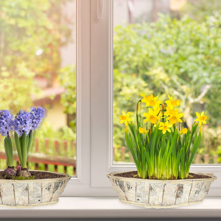 Pot de fleurs en forme de bateau - lot de 3