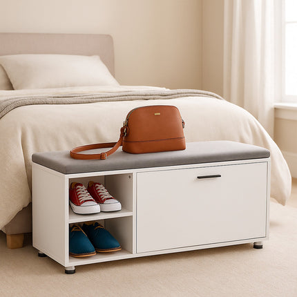 Schuhbank mit Kissen & Dielenschrank-Set