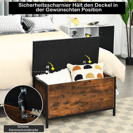 Shoe Bench with Storage, Padded Seat, 120kg Capacity