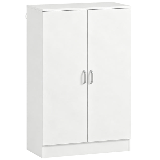 Shoe Cabinet, 2 Doors, 6 Adjustable Shelves, 21 Pair