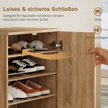 Schuhschrank, 2 Türen, verstellbare Einlegeböden, fasst 14 Paar