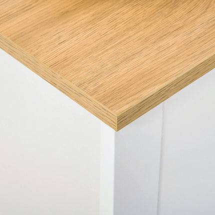 Platzsparender Schuhschrank, weiß & natur, für 12 Paar Schuhe