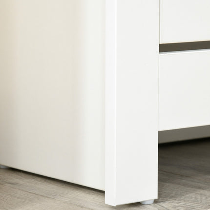 Platzsparender Schuhschrank, weiß & natur, für 12 Paar Schuhe