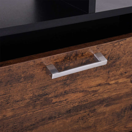 Shoe Cabinet with 2 Flaps, Adjustable Shelves, Black