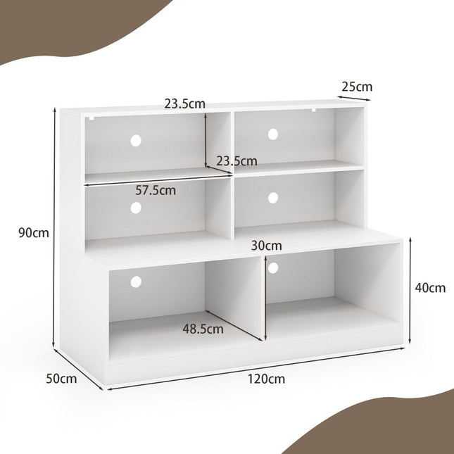 Shoe Cabinet with 6 Compartments, 2-in-1 Bench & Shelf