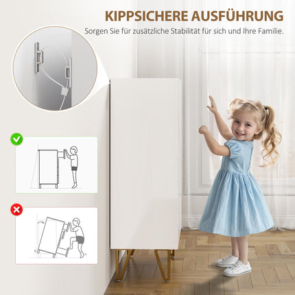 Schuhschrank mit verstellbaren Einlegeböden, Weiß, 72 x 31,5 x 95 cm