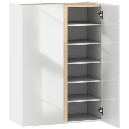 Schuhschrank mit Soft-Close, 6 Etagen, für 18 Paar, Weiß