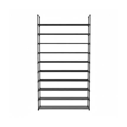 Shoe Rack, Slim Metal, Tool-Free Snap-Fit Assembly