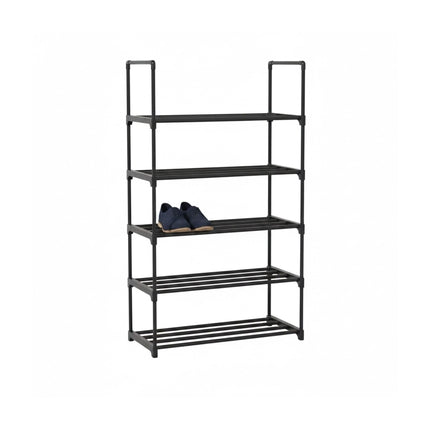 Shoe Rack, Slim Metal, Tool-Free Snap-Fit for Hallway