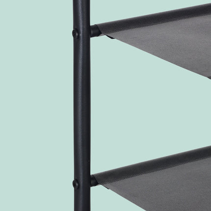 Shoe Rack with 4 Fabric Shelves and Top Shelf