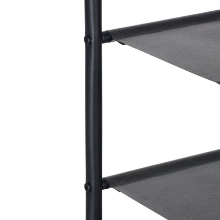 Shoe Rack with 4 Fabric Shelves and Top Shelf