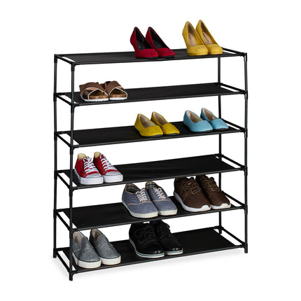 Schuhregal mit Stoffablagen, platzsparendes Design