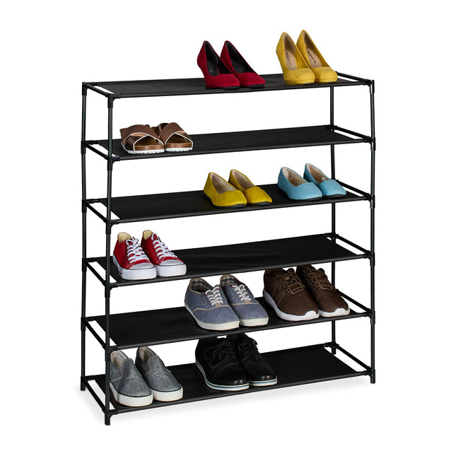Shoe Rack with Fabric Shelves, Space-Saving Design