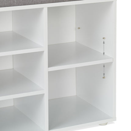 Shoe Storage Bench with Padded Seat